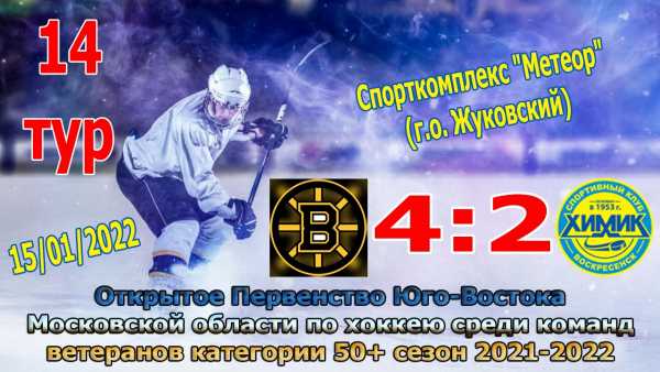 Прошел 14 тур Открытого Первенства Юго-Востока Московской области по хоккею среди команд ветеранов категории 50+